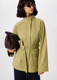 Belted Cotton Safari Jacket