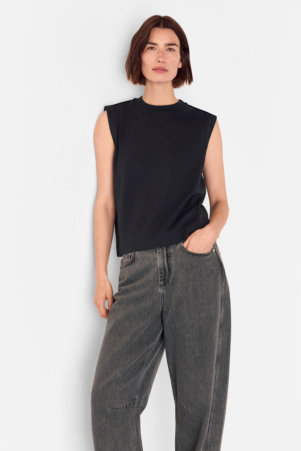 Black Edie Sleeveless Vest