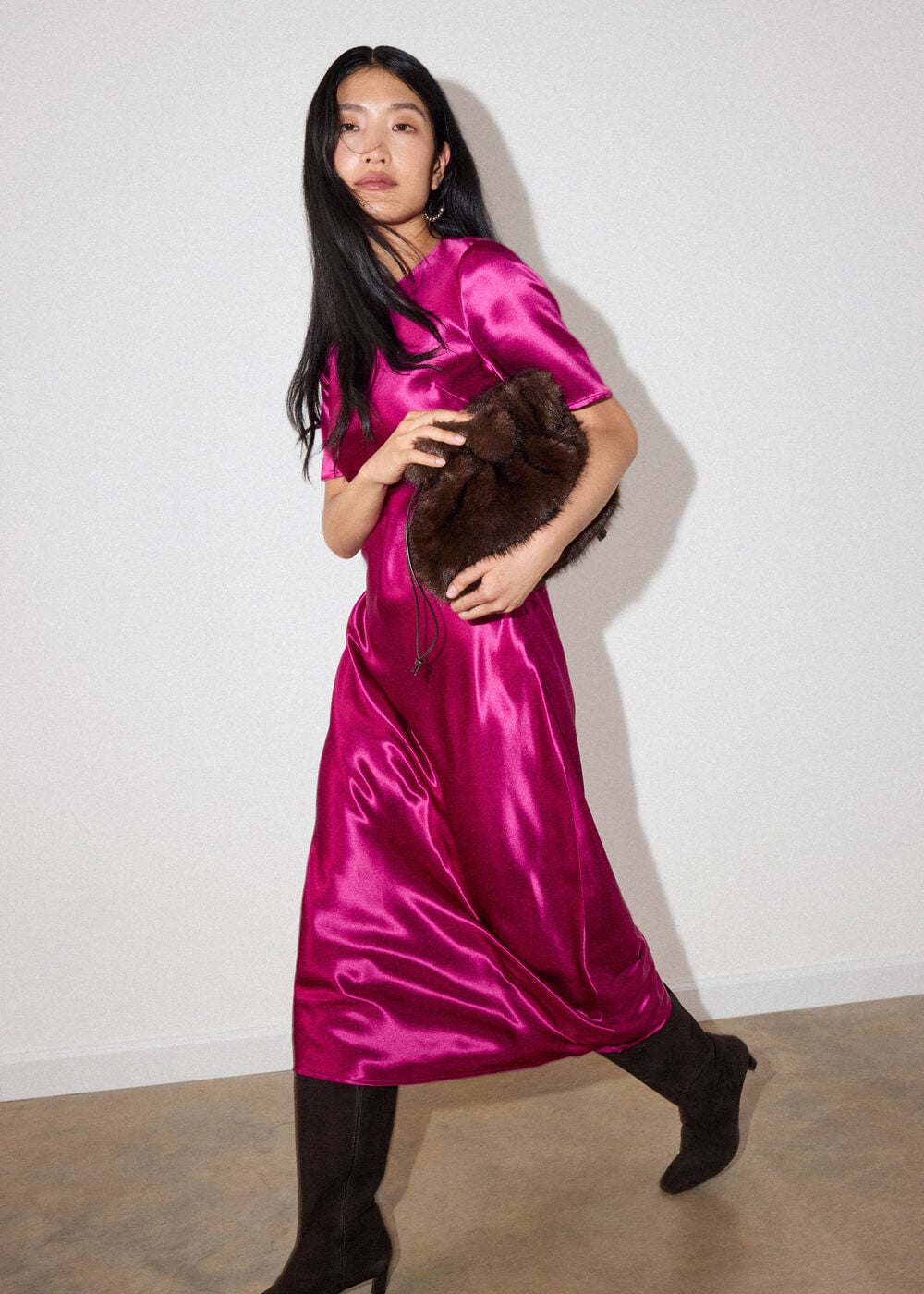Avery Satin Twist Dress