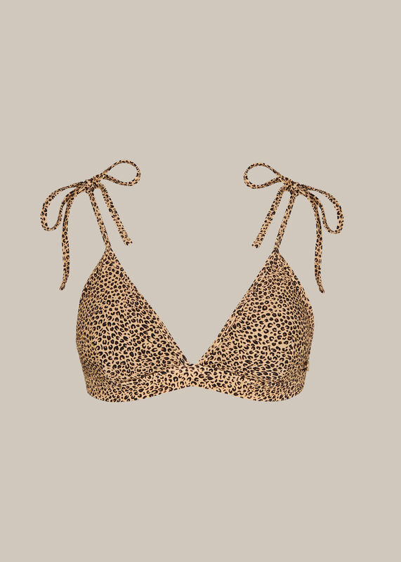 Mini Leopard Print Bikini Top