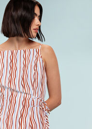 Wiggle Stripe Tie Detail Dress