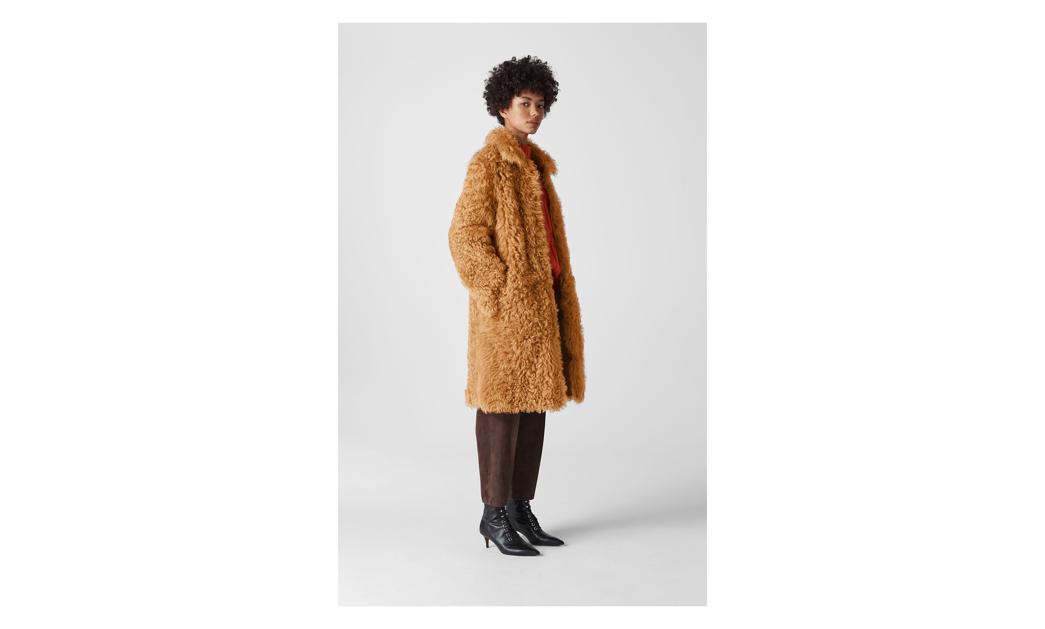 Long length sale teddy coat