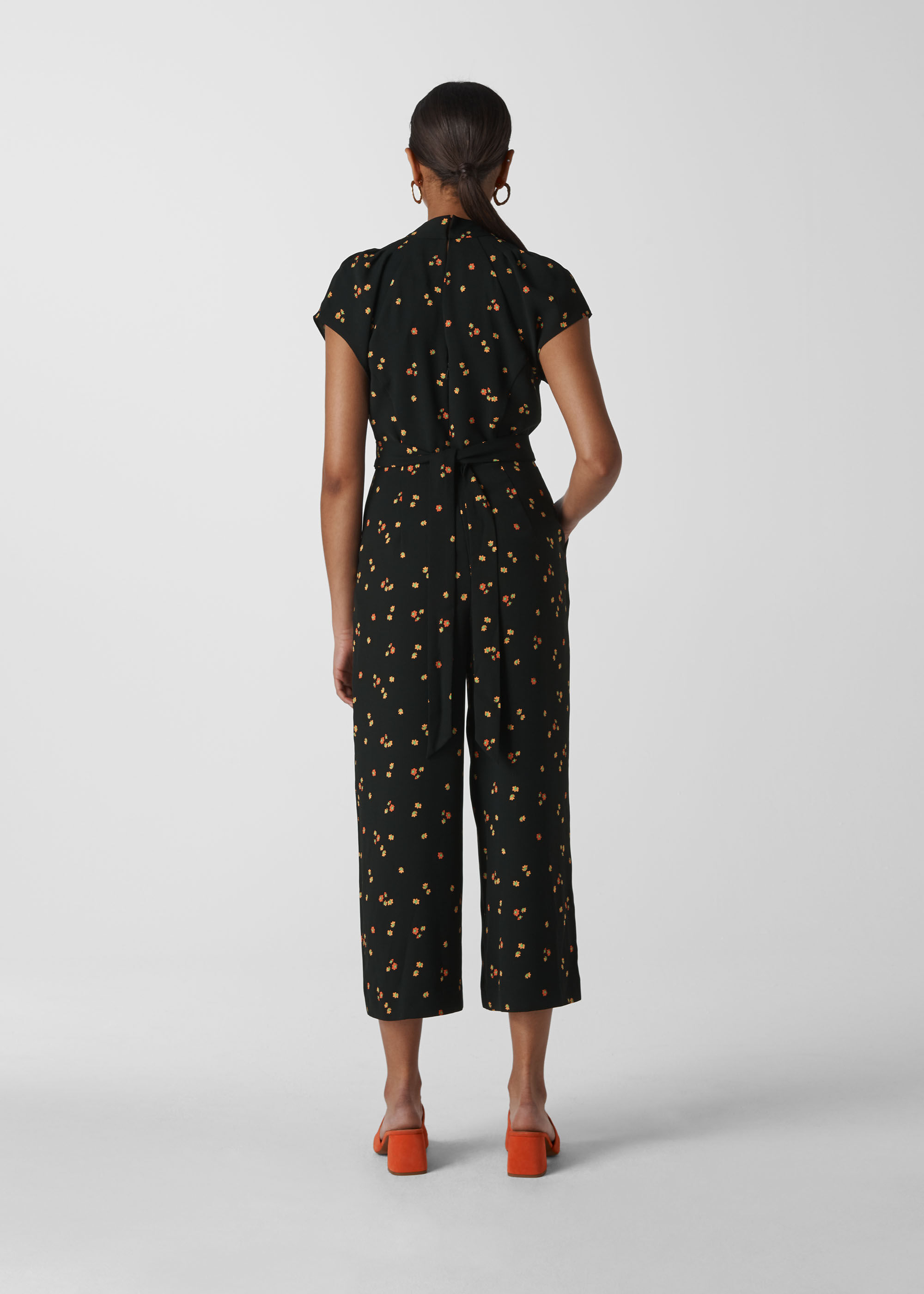 whistles floral jumpsuit