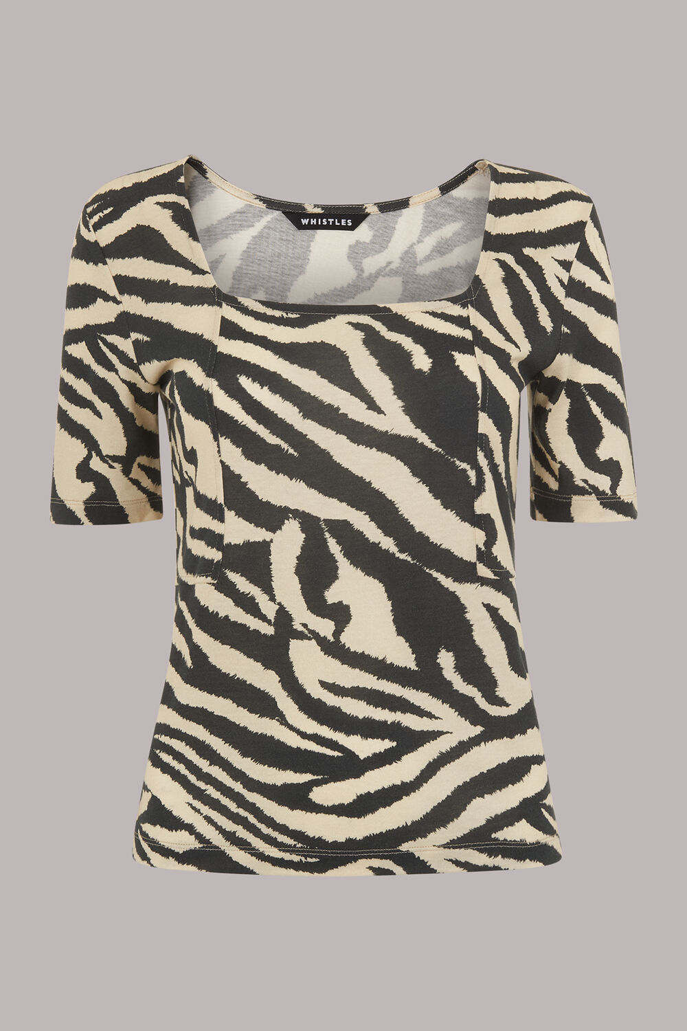 Zebra Square Neck T-shirt