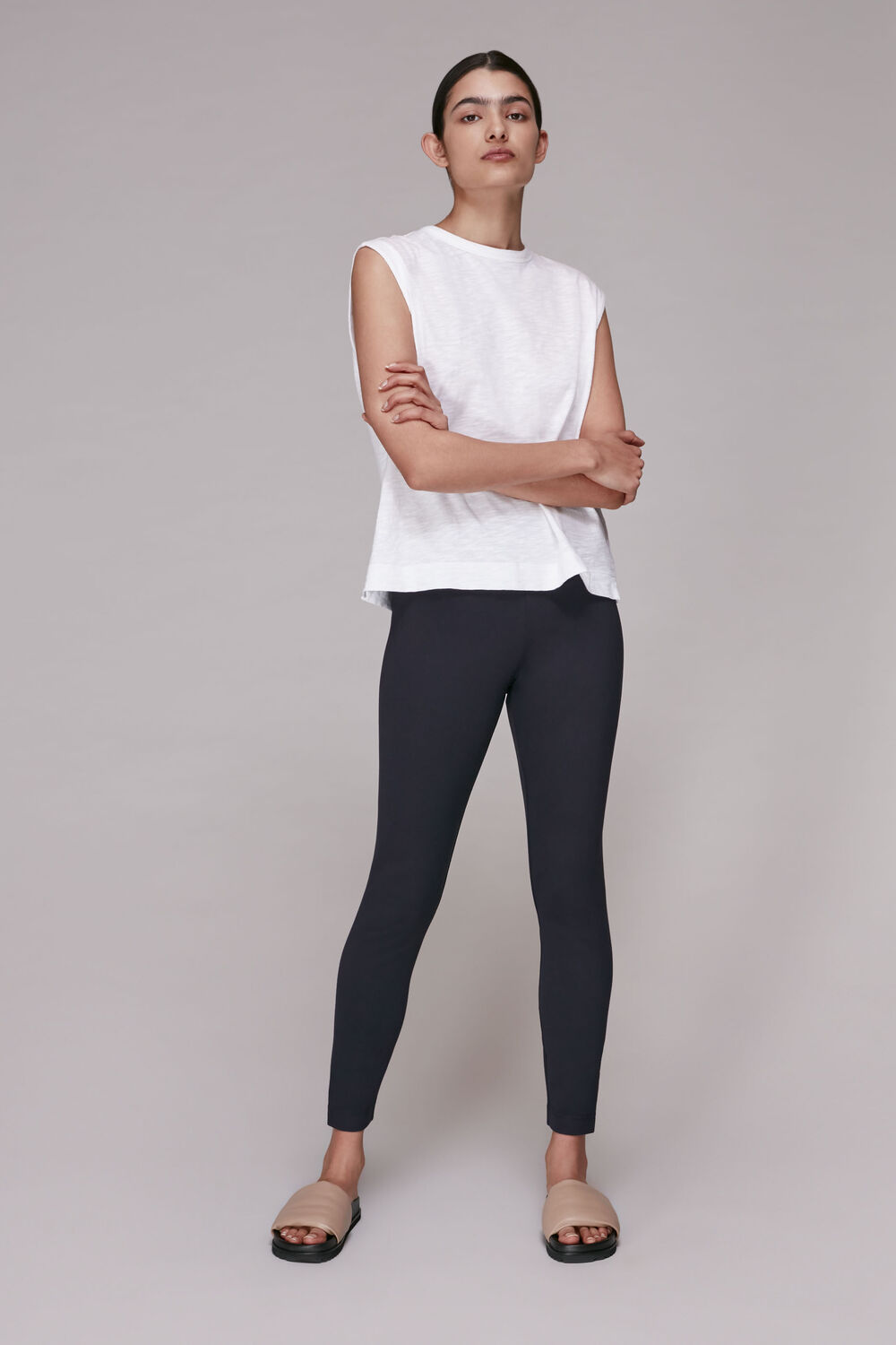 Navy Classic Slim Ponte Trouser