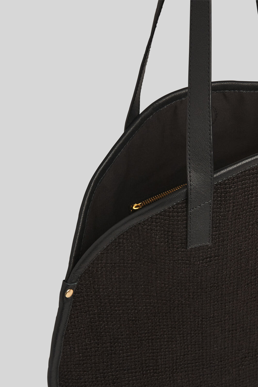 Devon Round Jute Bag Black
