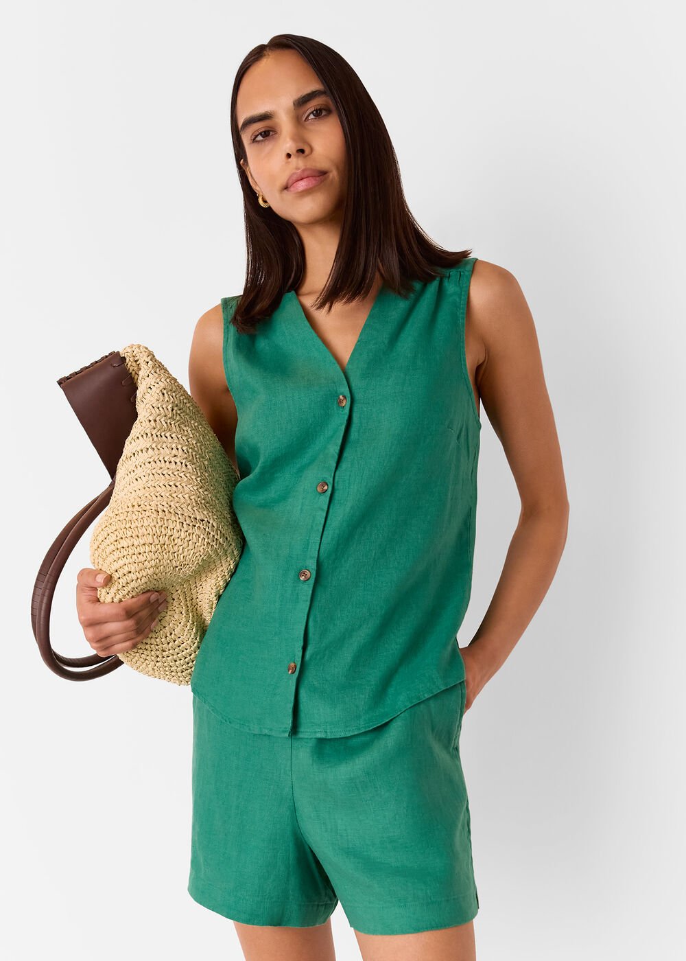Linen Elasticated Short