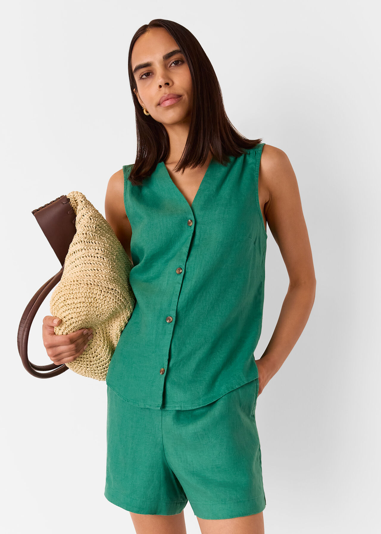 Linen Elasticated Short