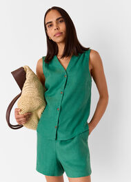 Linen Elasticated Short