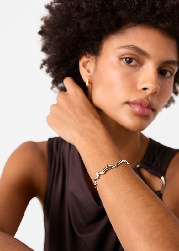 Silver Wave Bangle