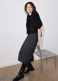 Stripe Detachable Lace Skirt
