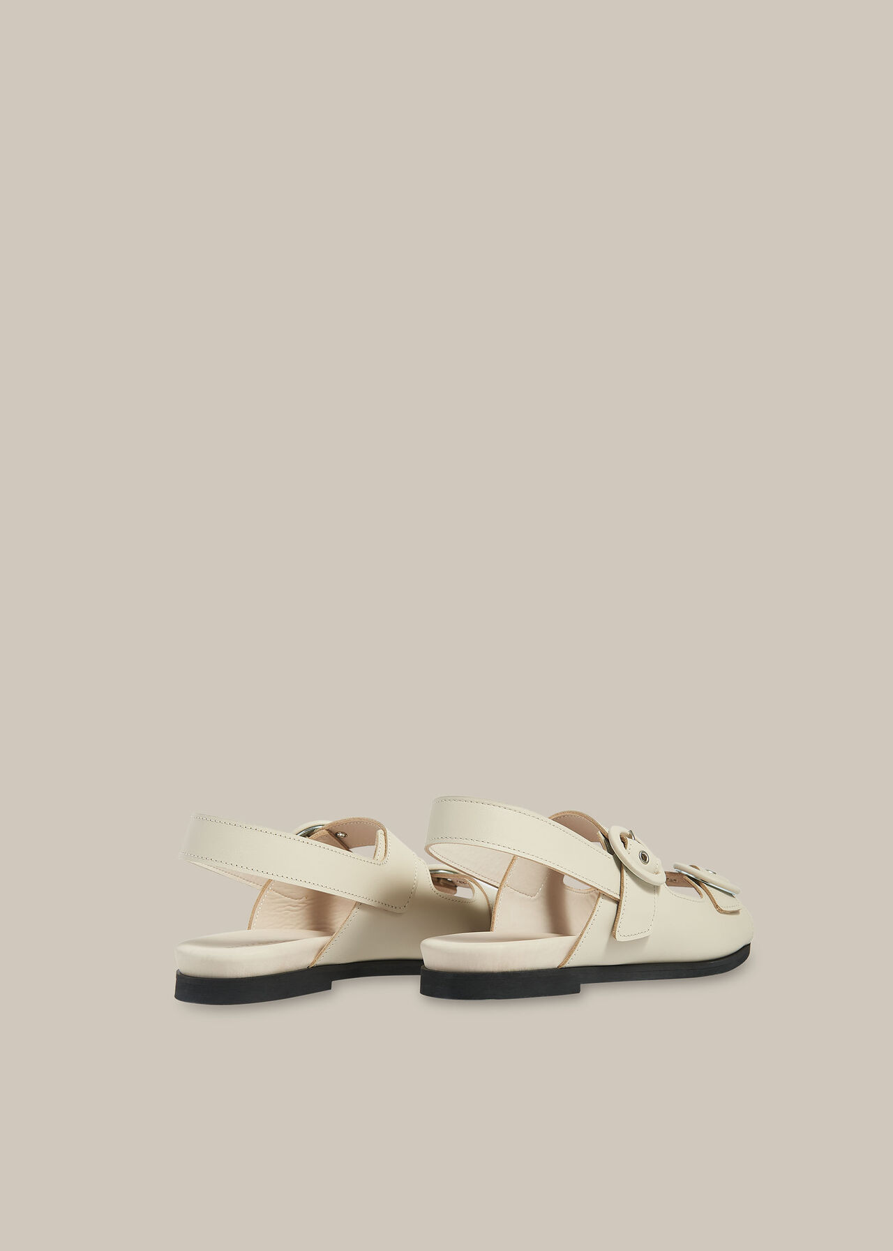 Marcie Double Buckle Sandal Stone