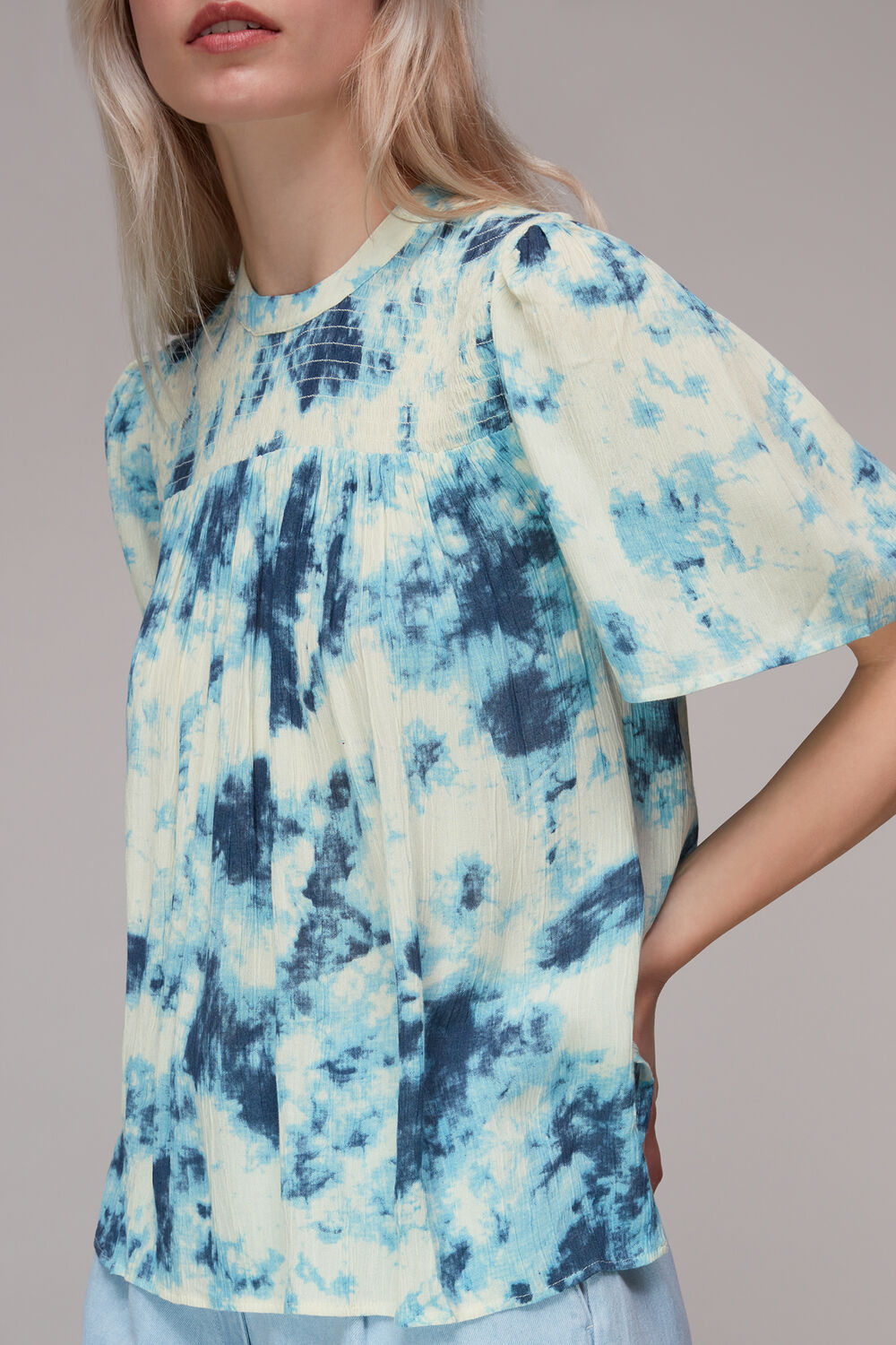 Tie Dye Textured Blouse