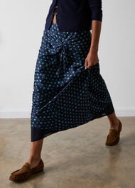 Diamond Geo Twist Midi Skirt