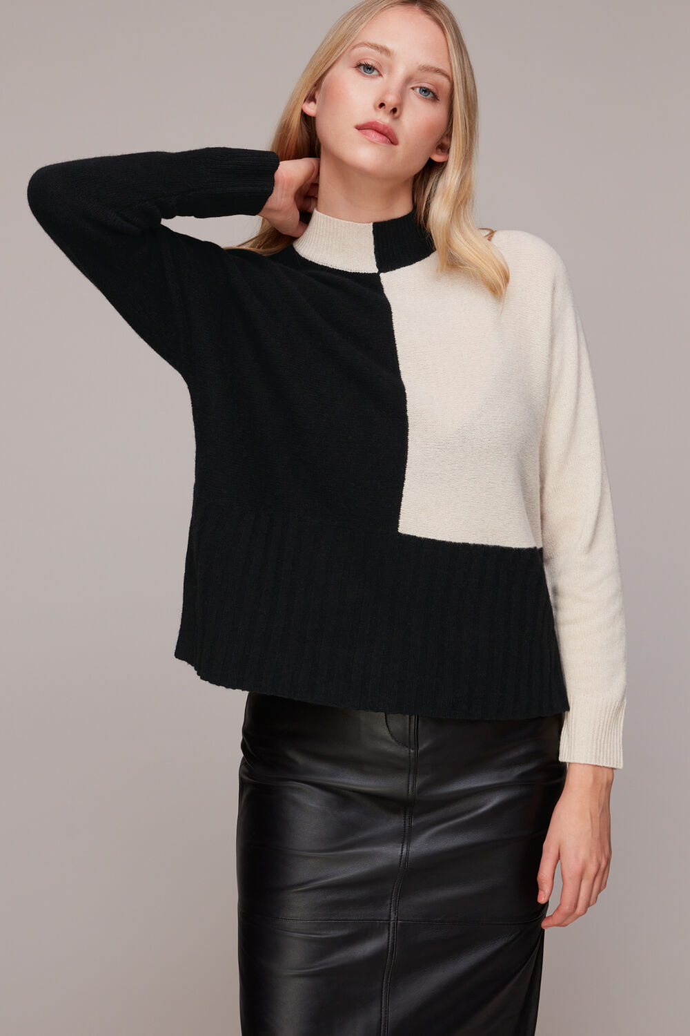 Checkerboard Wool Jumper