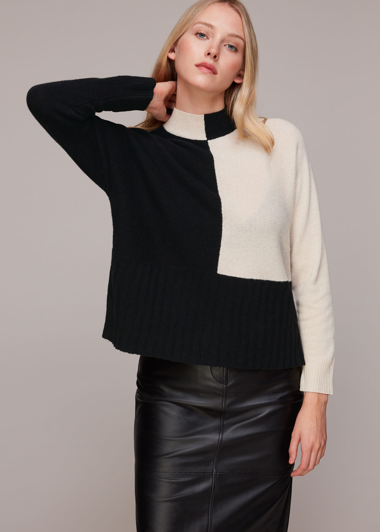 Checkerboard Wool Jumper