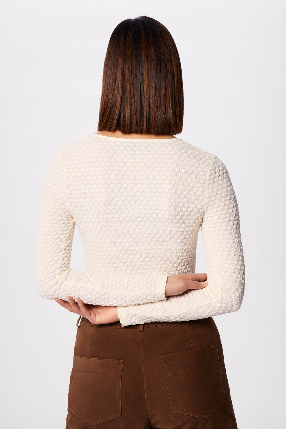 Textured Circle Jersey Top