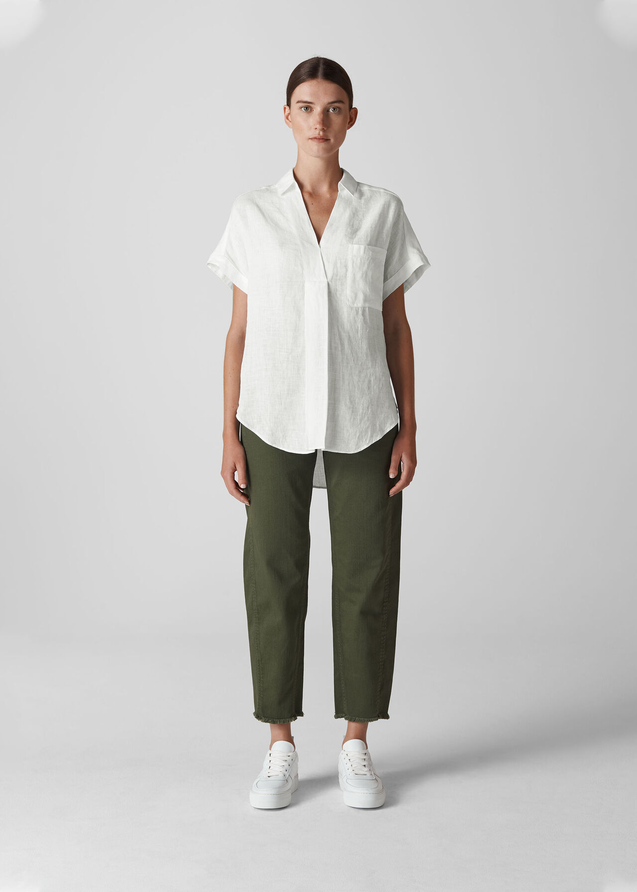White Lea Linen Shirt Whistles Whistles