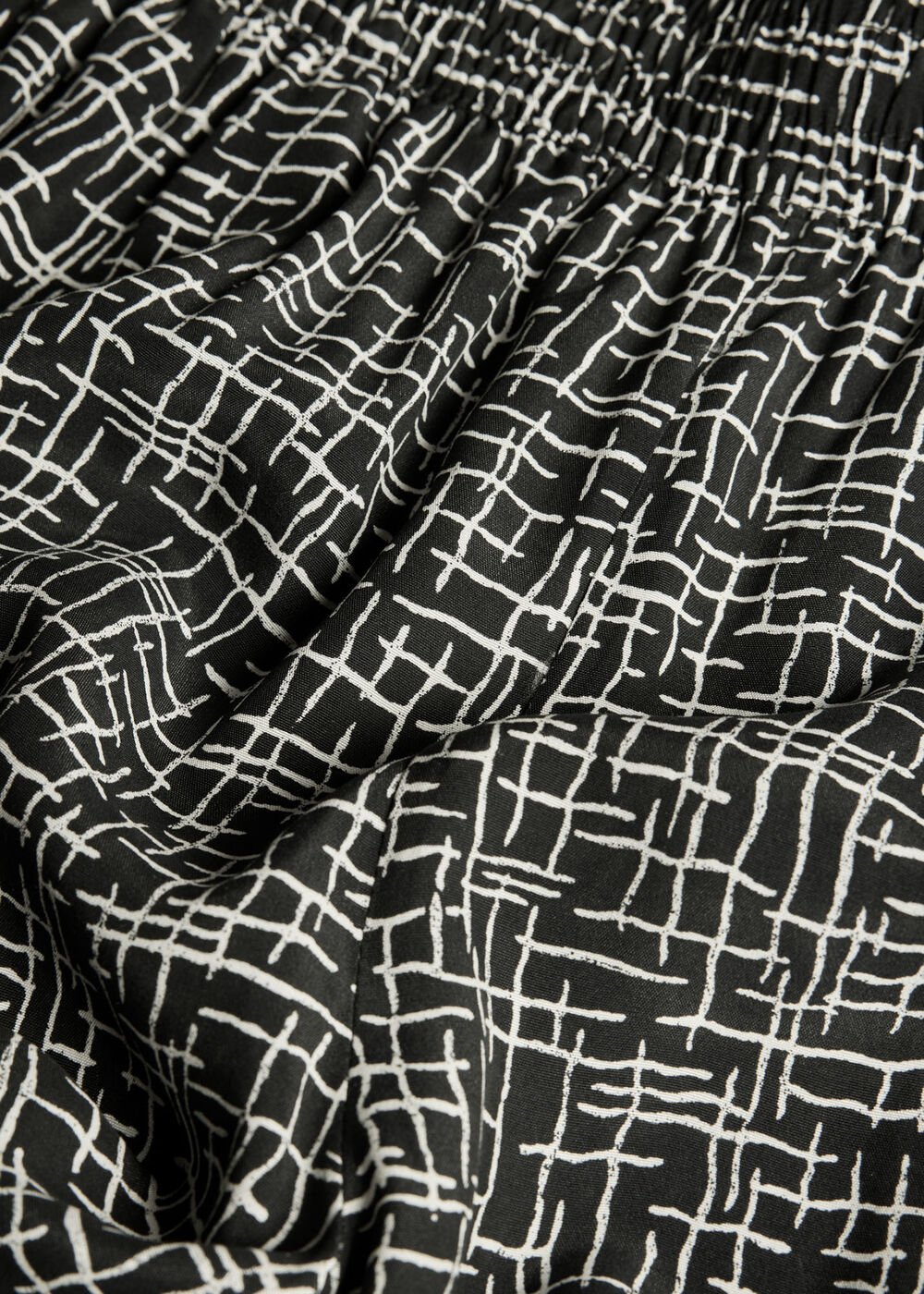 Woven Grid Crop Trouser