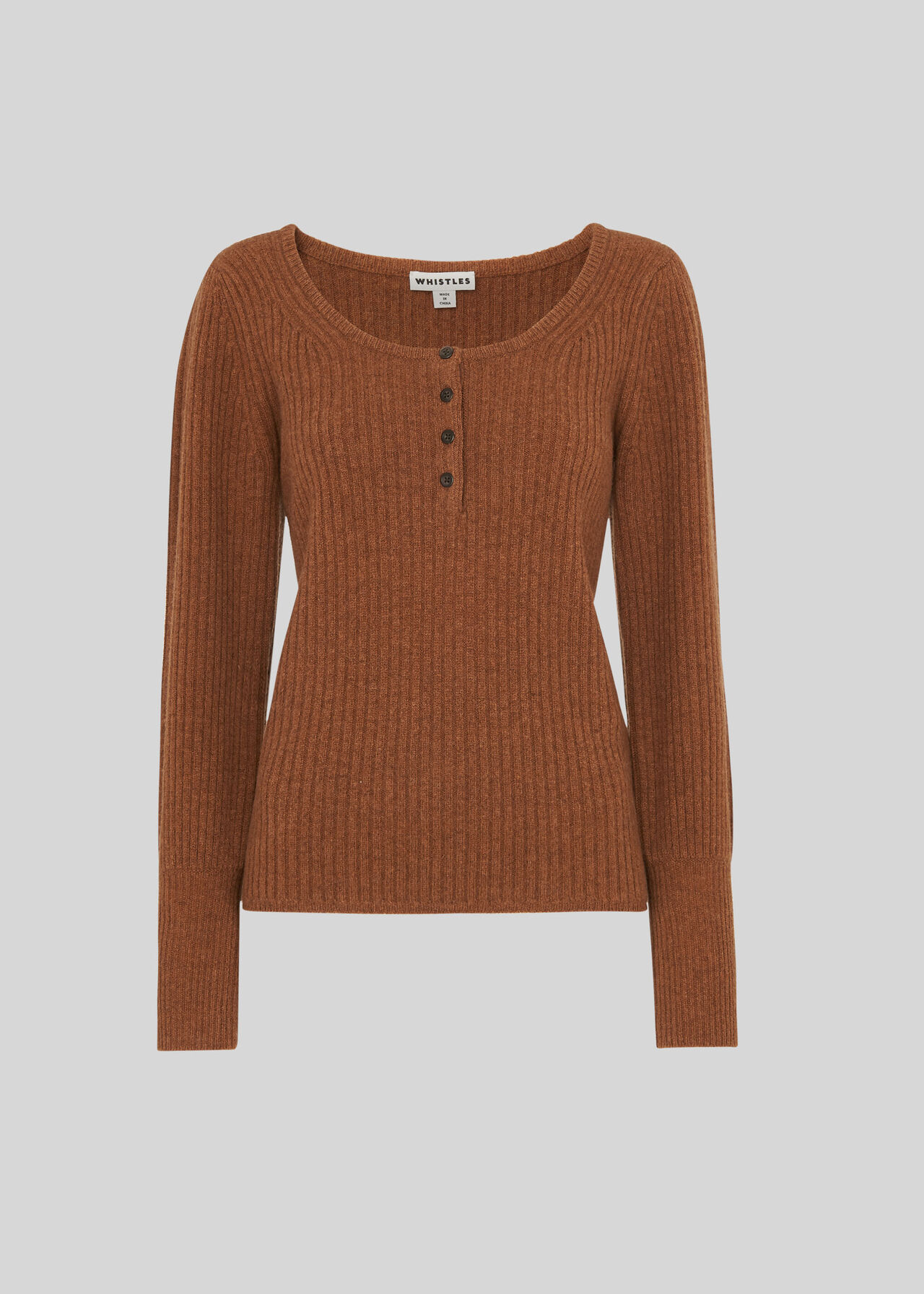 Millie Rib Wool Knit Brown