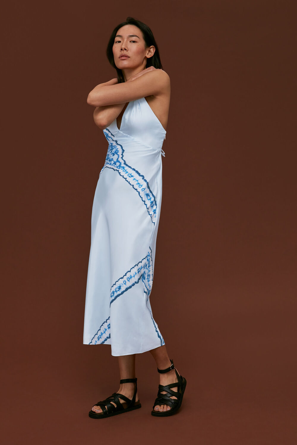 Silk Tie Dye Bias Dress