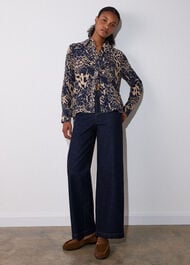 Patchwork Leopard Print Shirt