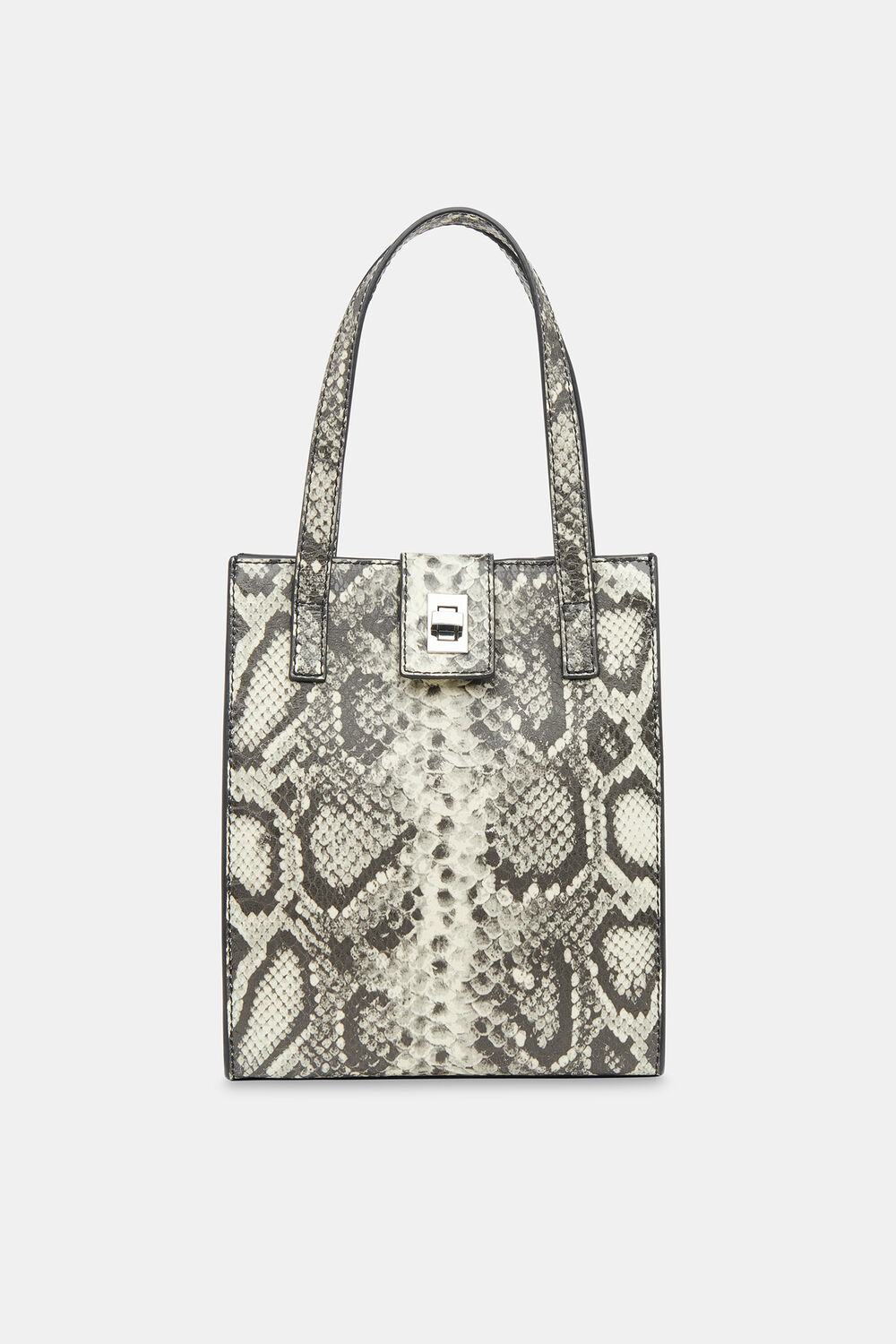 Eben Snake Mini Turn Lock Tote