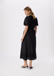 Petite Cotton Broderie V Neck Dress