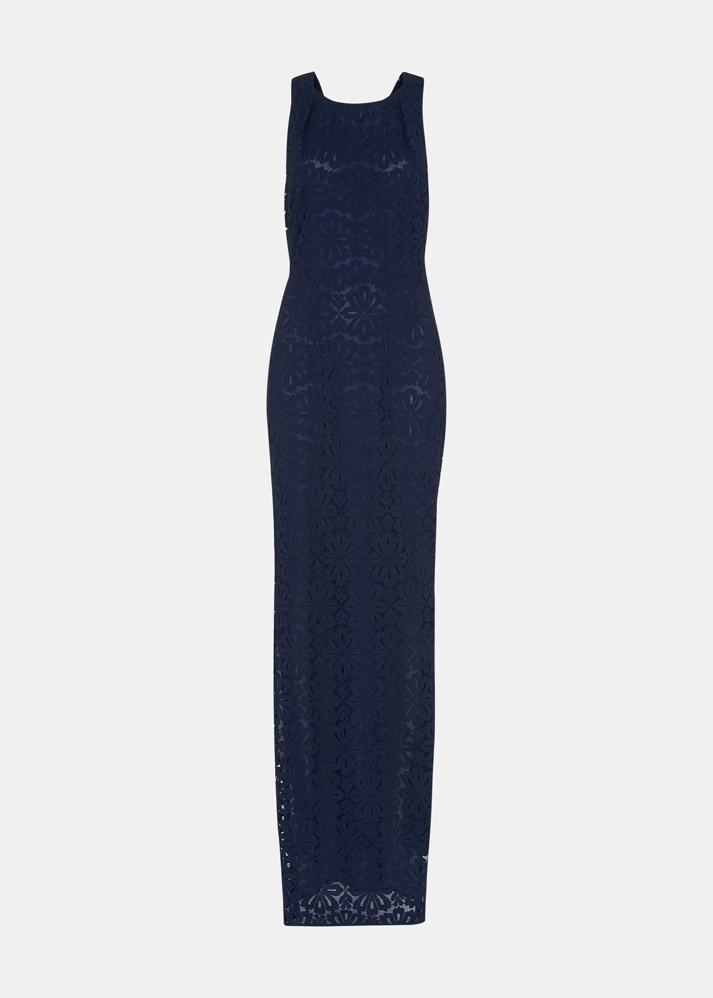 Whistles Navy Blue Lace Tie Back Maxi Dress Order Yours Now