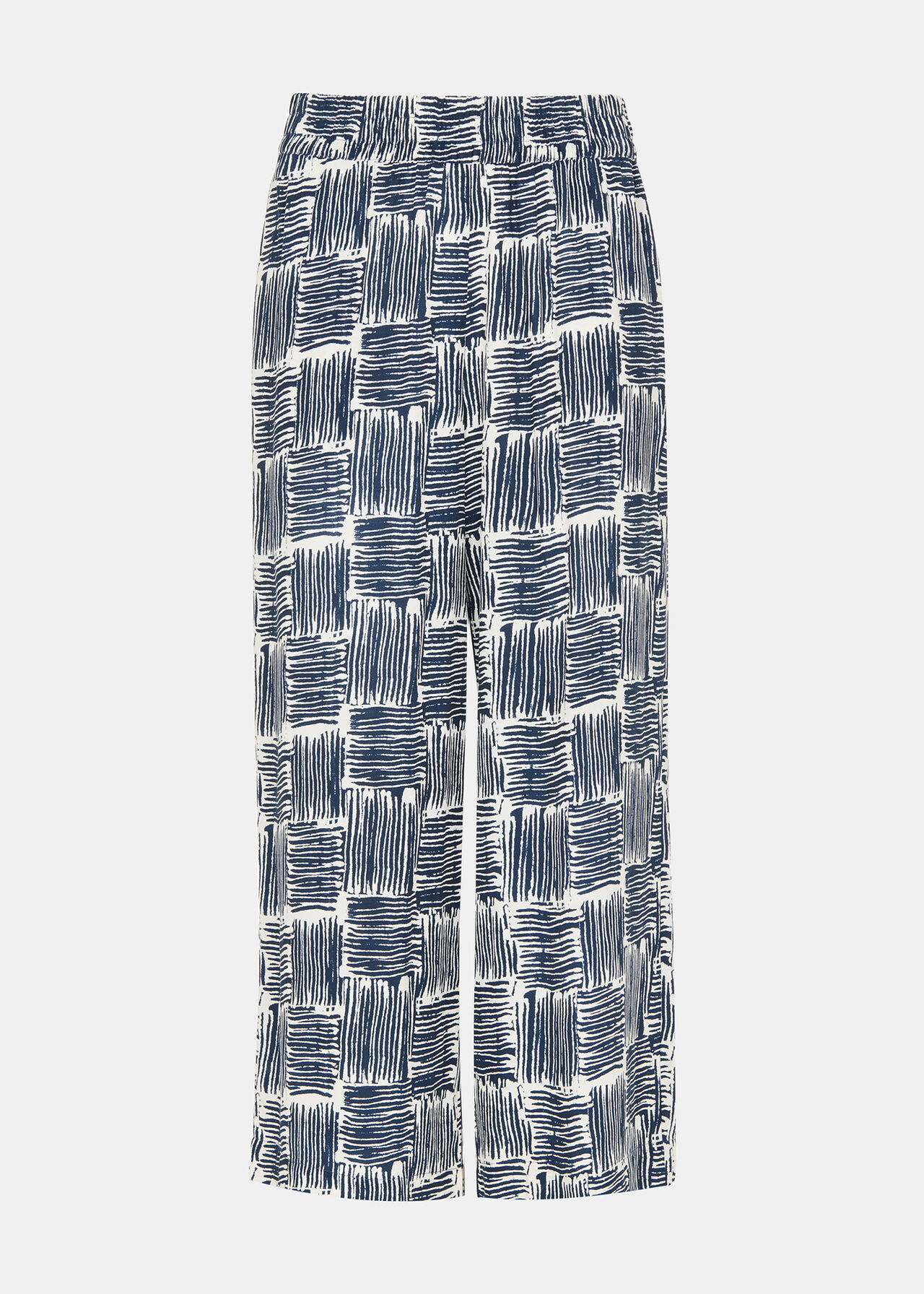 Hatch Squares Cropped Trouser