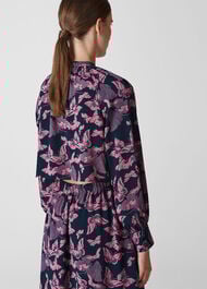 Papillion Print Shirt Dress