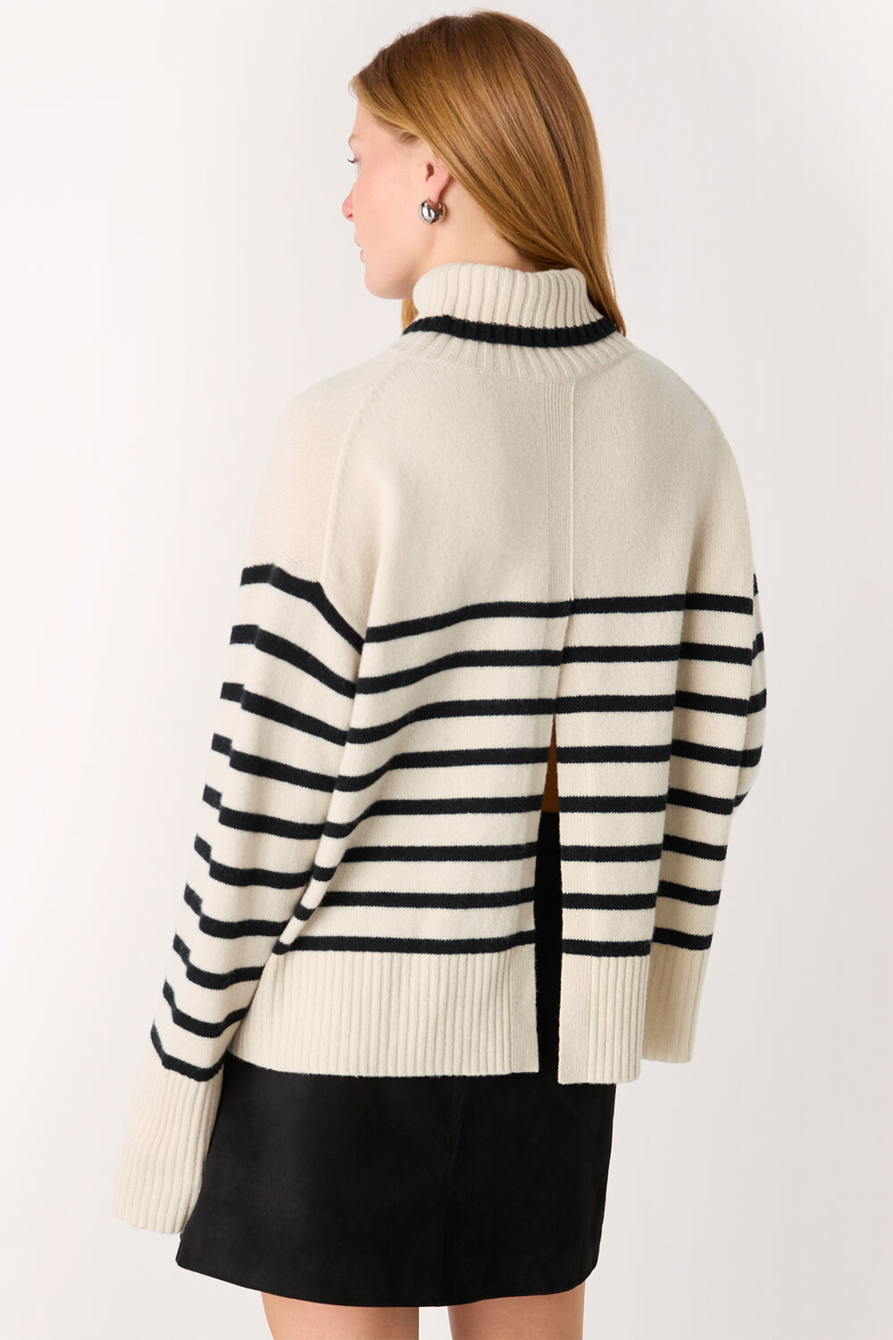 Stripe Wool Roll Neck