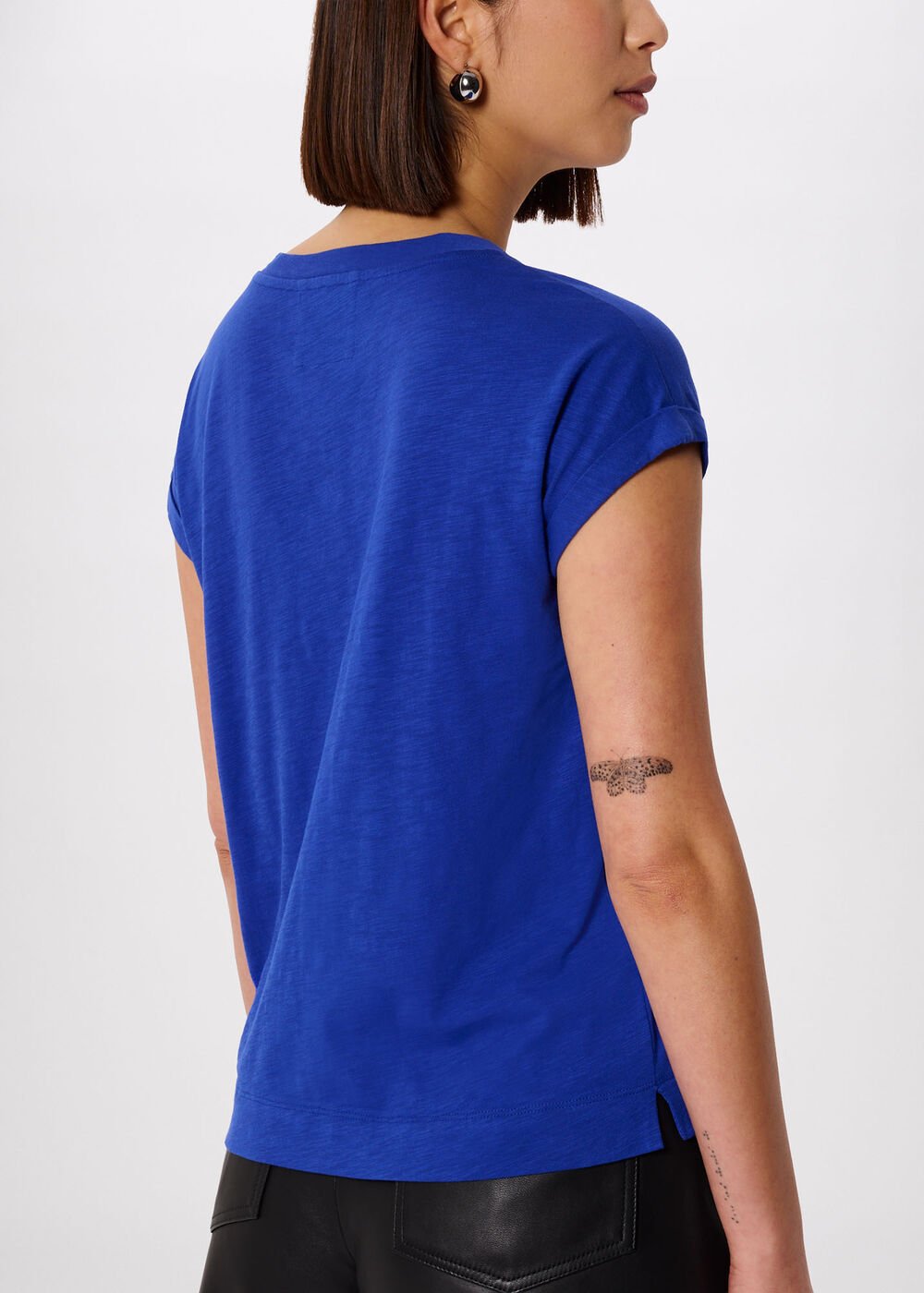 Willa V-Neck Cap Sleeve Tee
