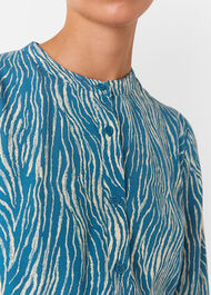 Petite Zebra Flippy Mini Dress