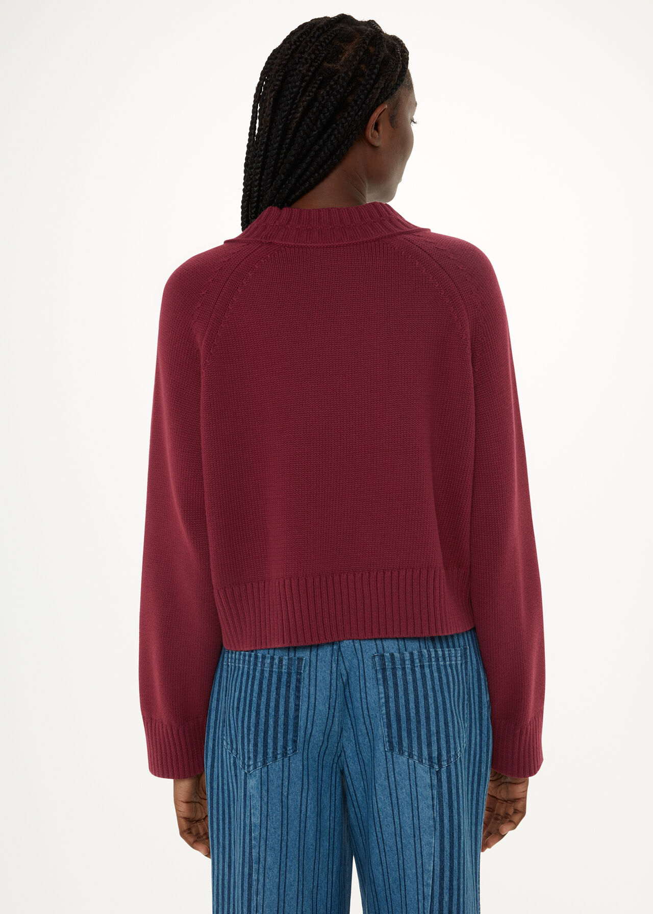 Ribbed Detail Cotton Cardigan