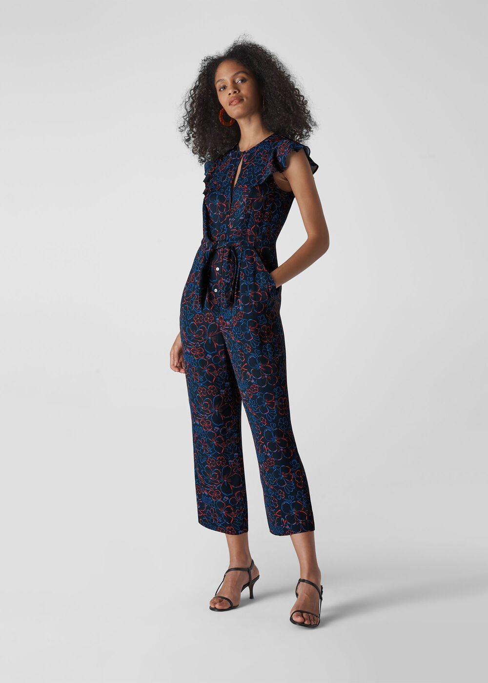 Outline Floral Jumpsuit