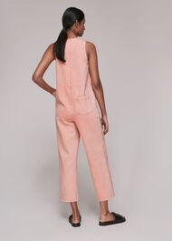 V Neck Denim Jumpsuit