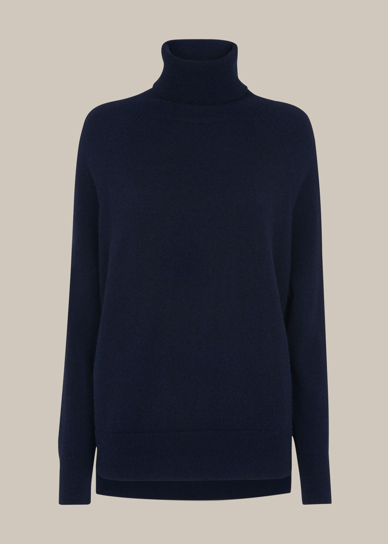 Whistles Cashmere Roll Neck Navy Whistles Cashmere Roll Neck Navy