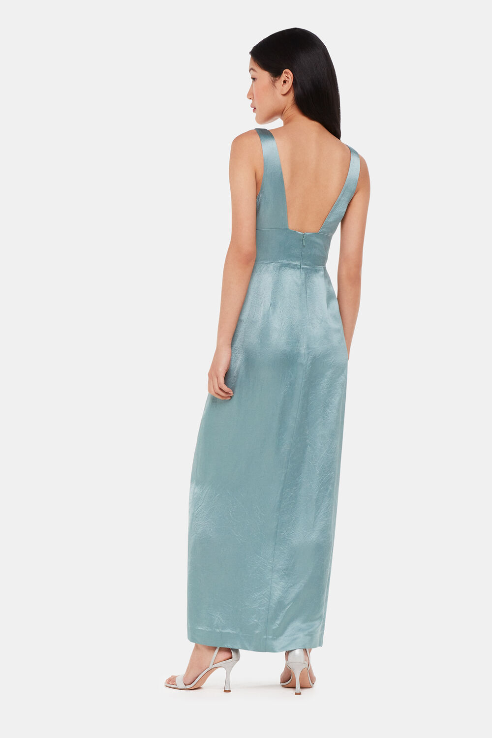 Sage Green Charlotte Satin Maxi Dress
