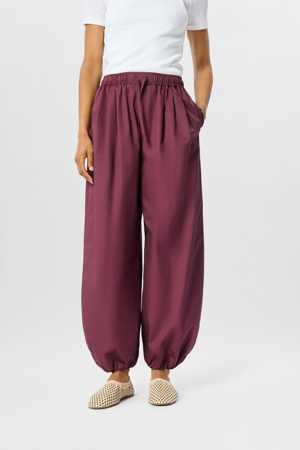 Fig Cotton Balloon Trouser