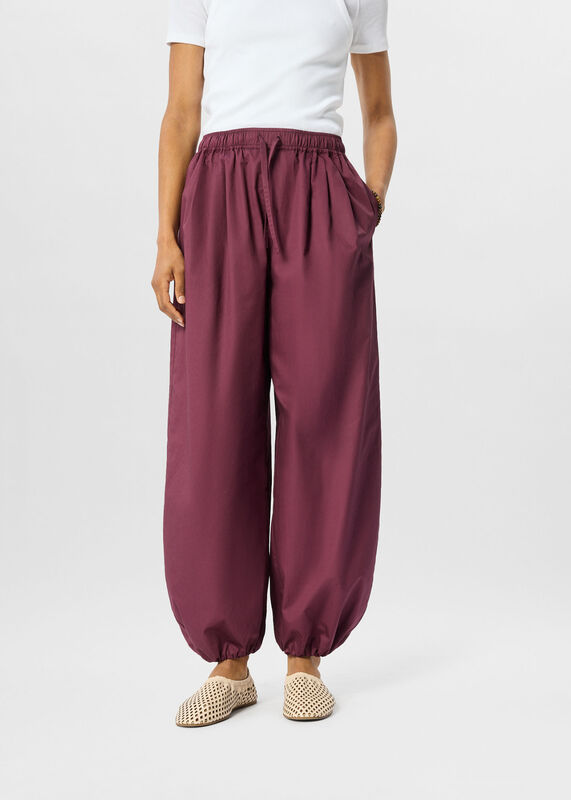 Fig Cotton Balloon Trouser