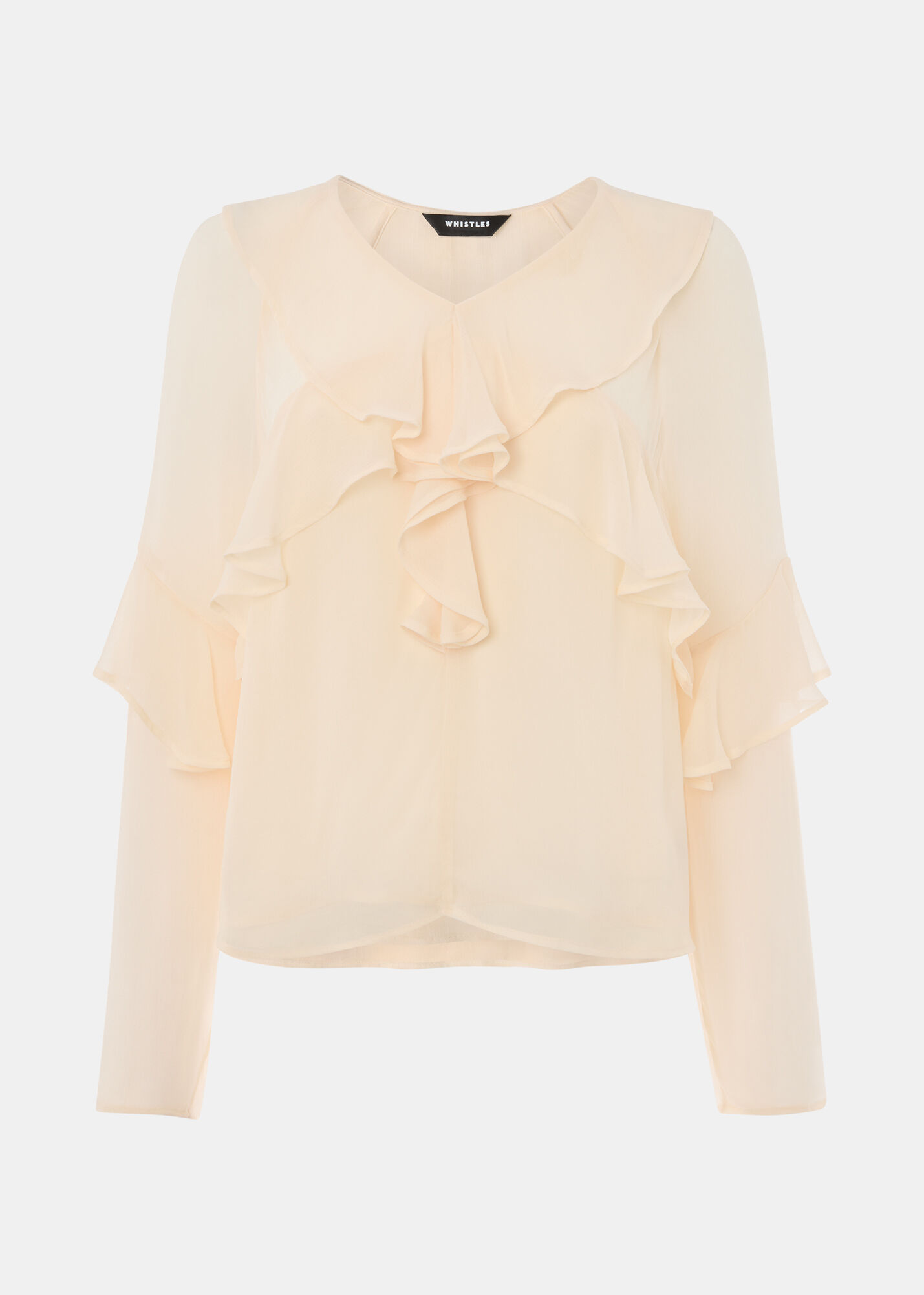 Ivory Ruffle Frill Blouse | WHISTLES | Whistles US |