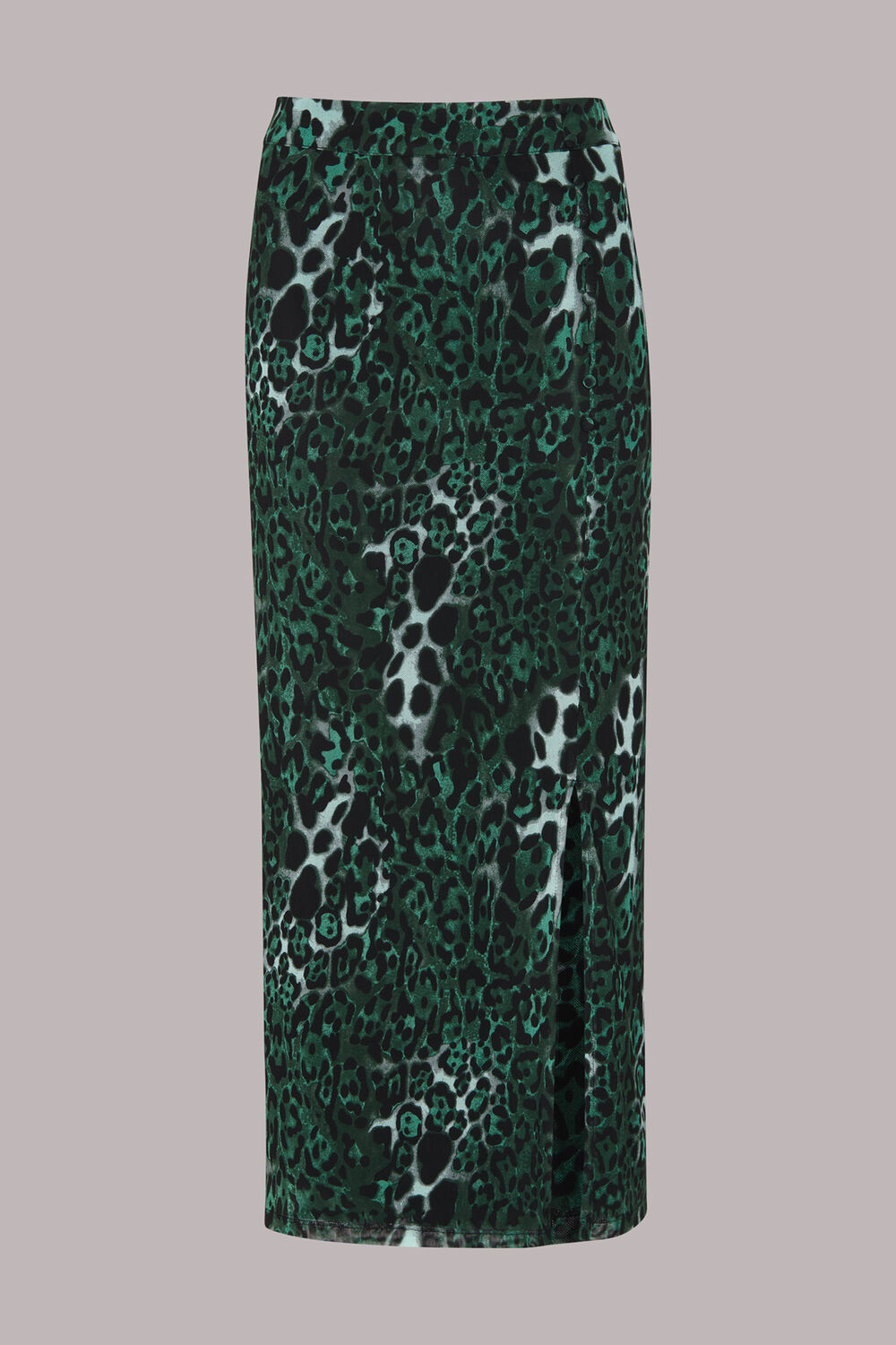 Night Cat Print Mesh Skirt