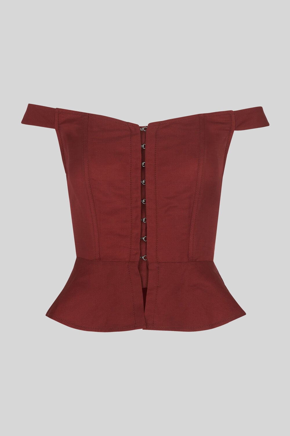 Sakari Corset Bardot Top Burgundy