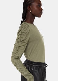 Ruched Sleeve Top