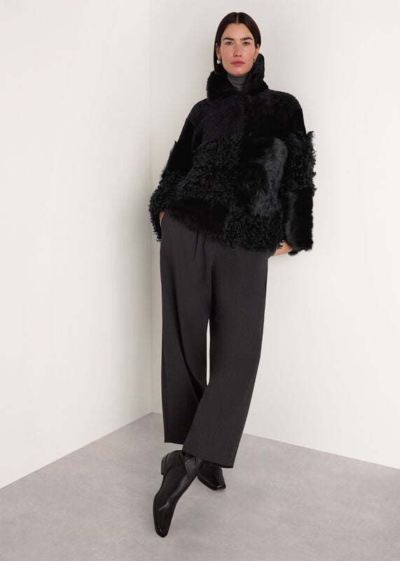 Black Hema Shearling Coat