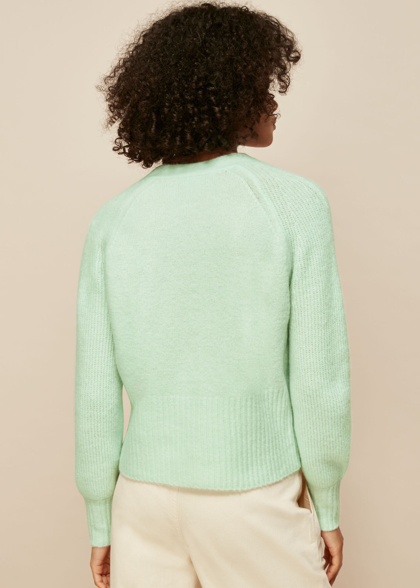 Mint Full Sleeve Knitted Cardigan WHISTLES Whistles UK