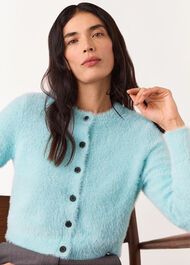 Isla Cropped Fluffy Cardigan