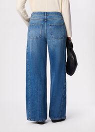 Panel Detail Wide Leg Jean