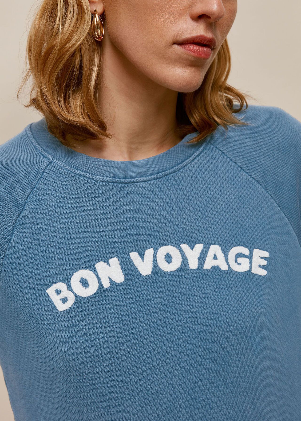 Bon Voyage Sweatshirt Pale Blue